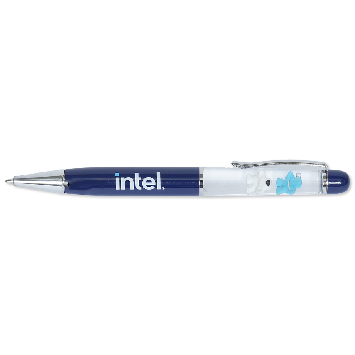 Intel Floating Bunny Person Dark Blue Pen